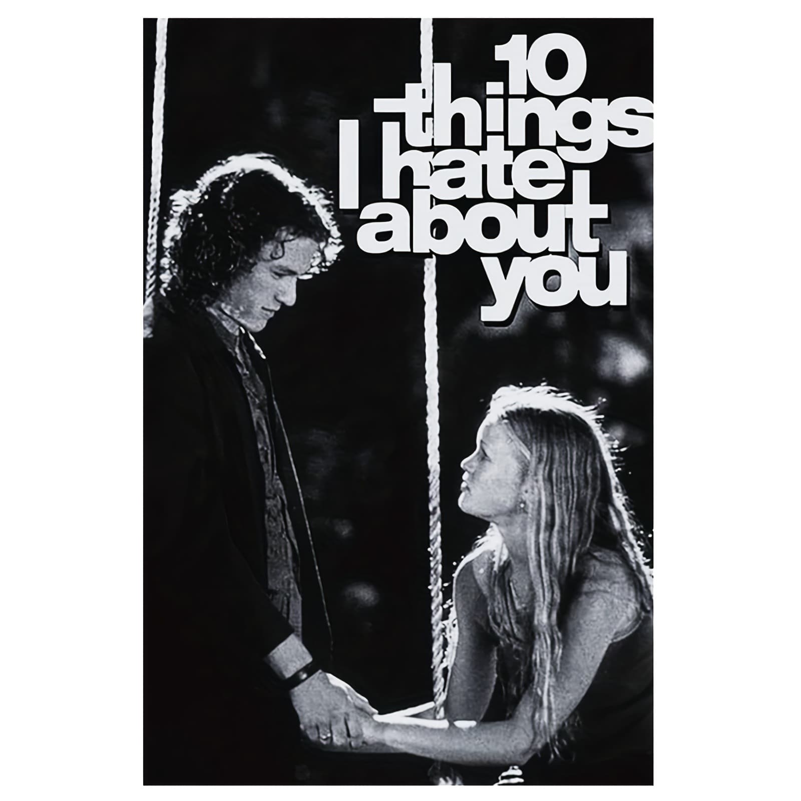 Movie Poster 10 pieces I hate about you Romantic love stories Canvas art Frameless wall decoration 2