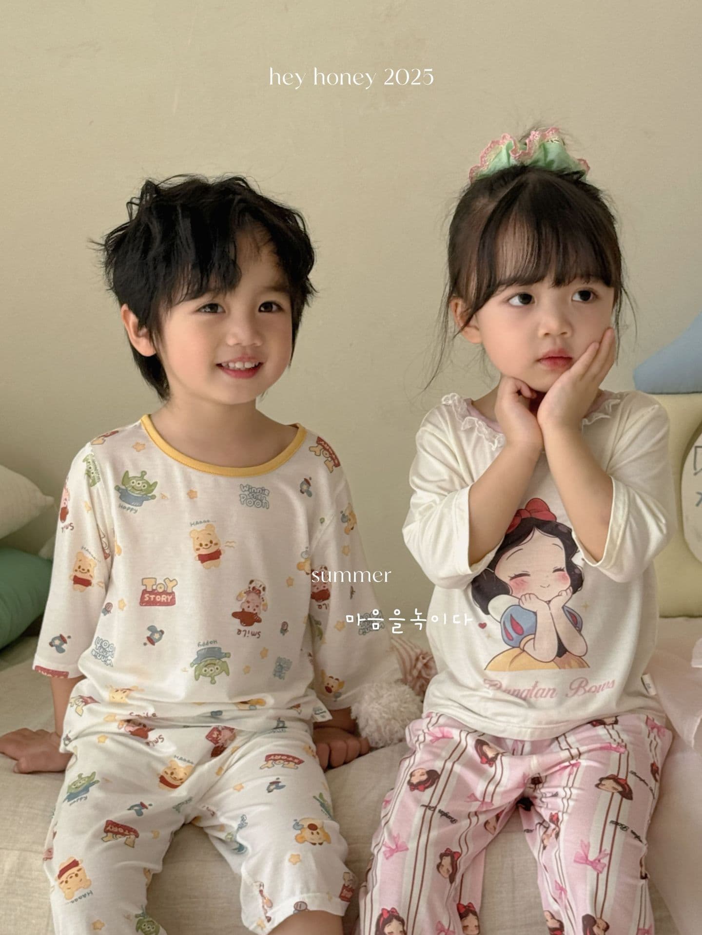 Children's pijama, sleeves, cartoon set for men and women 2
