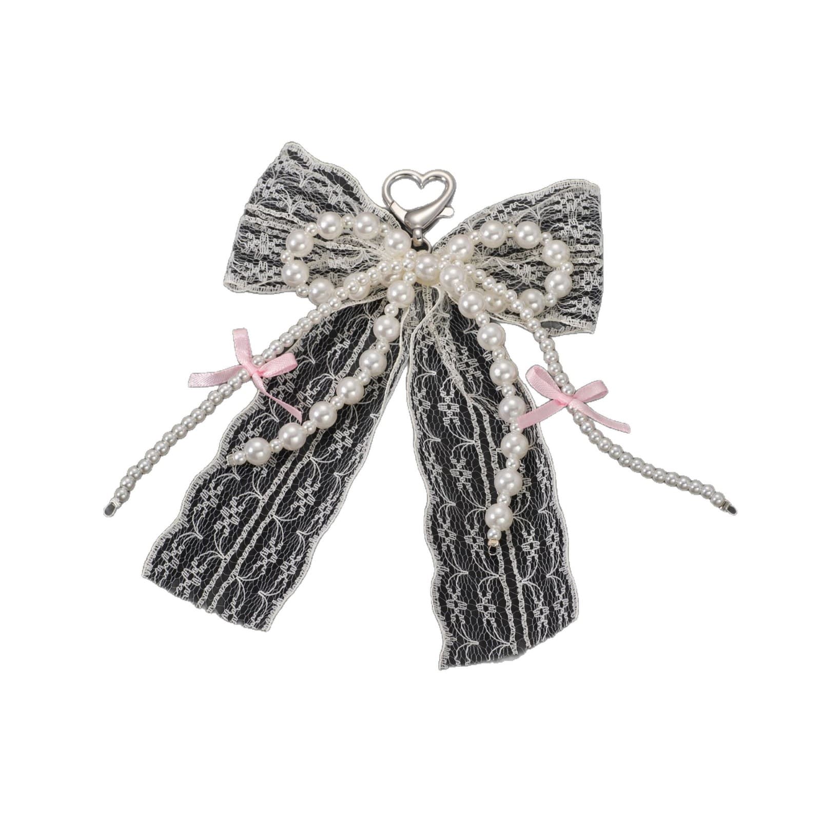 Brand fashionable bag pearl with bow, keychain, high-end 5
