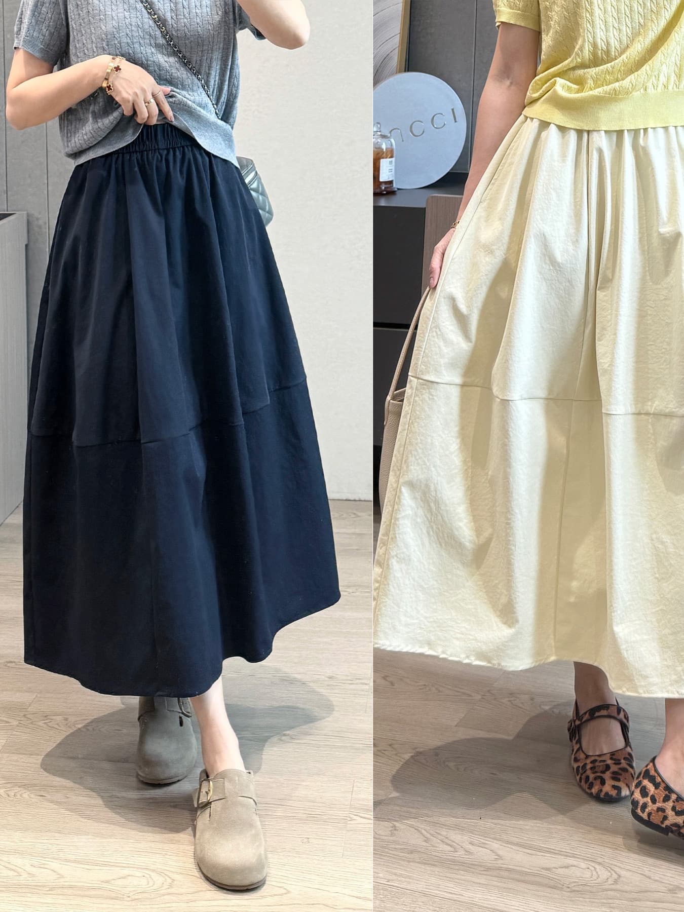 Spring is not too late [Anti-wrinkle] Super Cotton Brave Skirt 12 pieces of cut sheets deconstructed vertical lantern skirt with flesh covering long skirt 1