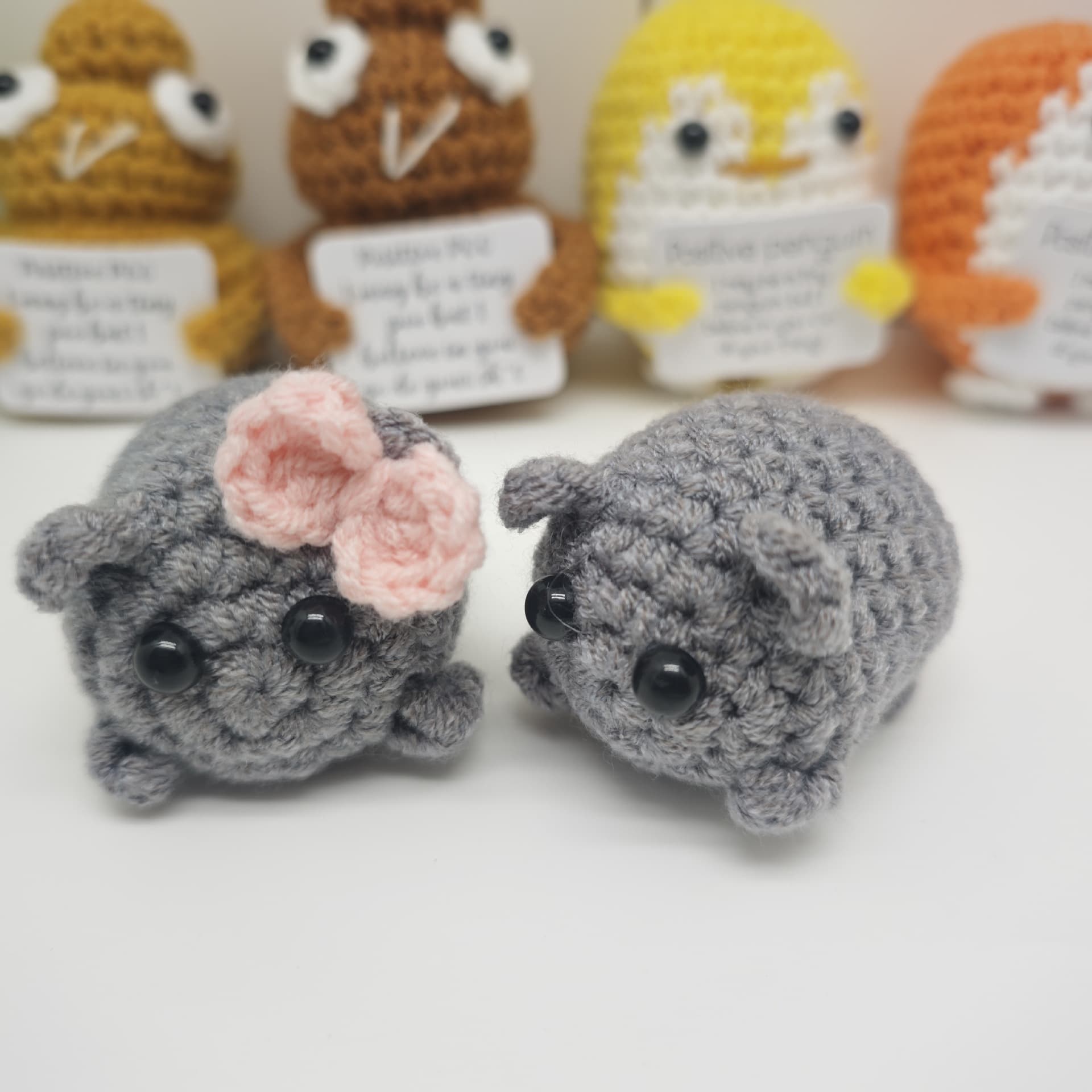 Cross-border popular ornaments, positive energy, handmade wool knitted ornaments, dolls, vegetables and fruits, card series 4