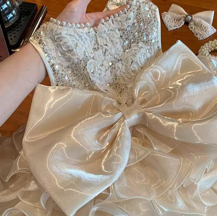 Summer clothing, small princess costume, girl's skirt, dress, western style, special occasion clothing 2