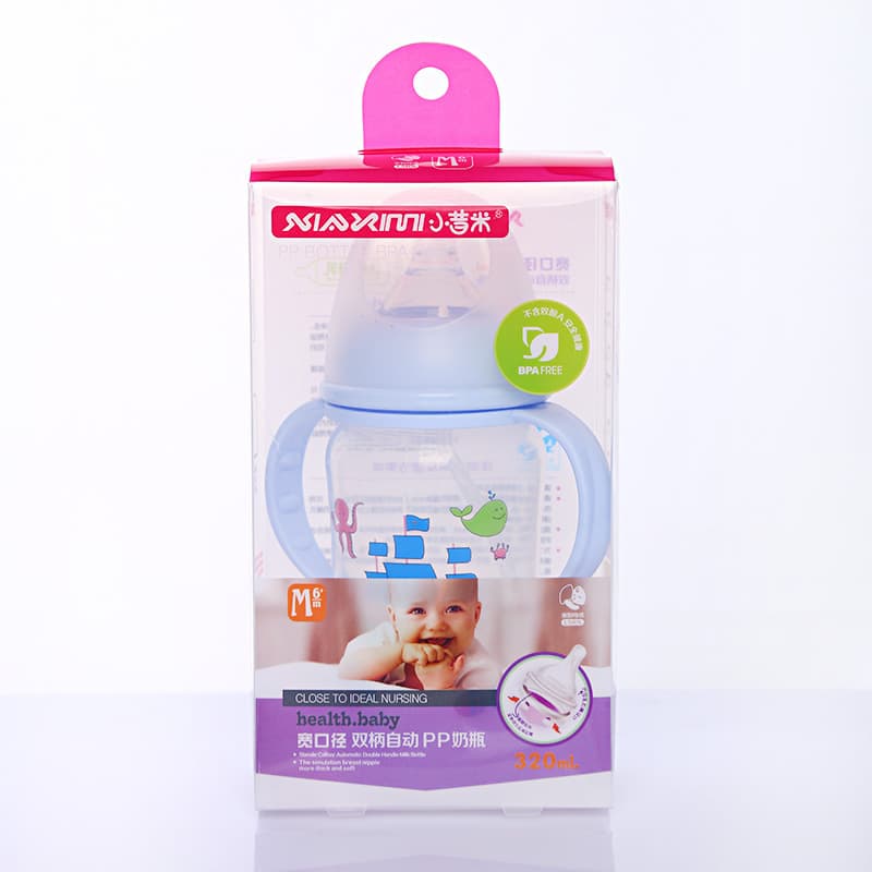 Children's anti-colic feeding bottle for mother and baby for new born, capacious handle, bottle detergent, wide neck 4