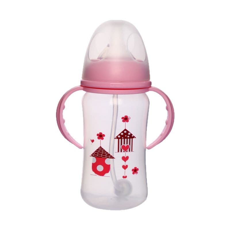 Children's anti-colic feeding bottle for mother and baby for new born, capacious handle, bottle detergent, wide neck 5