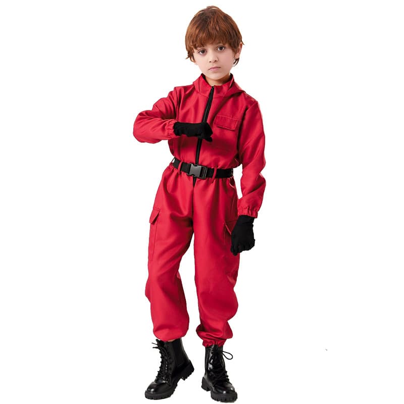 Carnival Role Playing Red Onesie COS Suit Spot Halloween 5