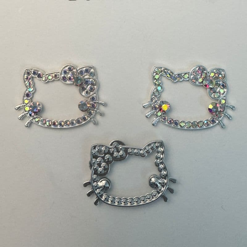 Hello kitty, cartoon cute accessories with bow, hair accessory, hairgrip, phone case, DIY 3