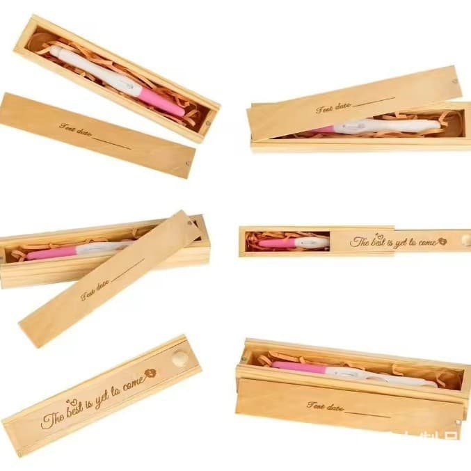 Creative wooden souvenir, commemorative storage box for new born, Birthday gift 2