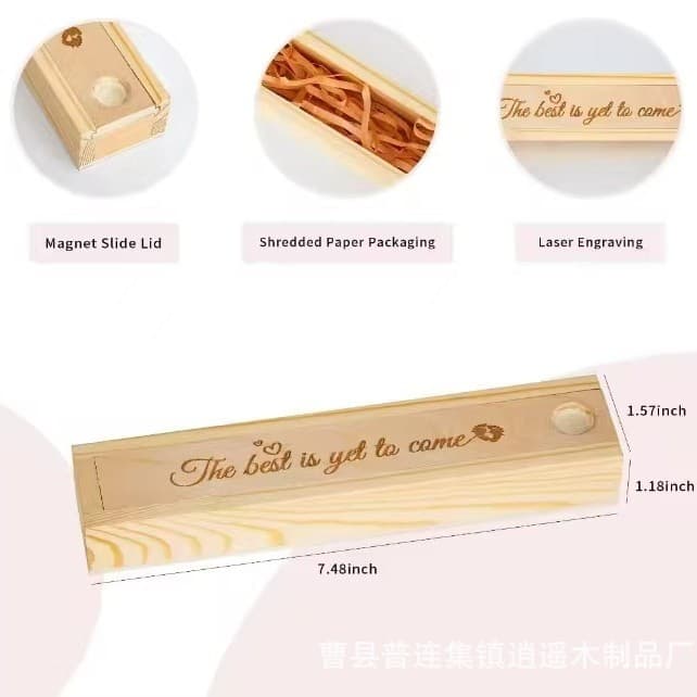 Creative wooden souvenir, commemorative storage box for new born, Birthday gift 3