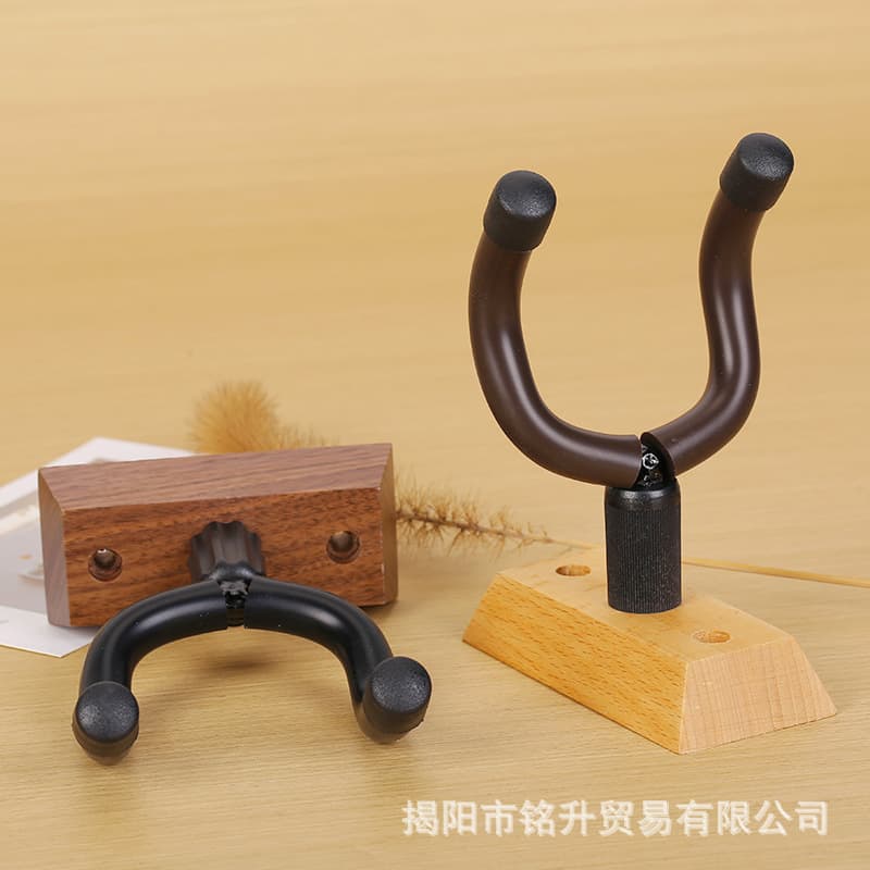 Guitar Wall Mount Hook Solid Wood Electric Guitar Stand Bracket 3