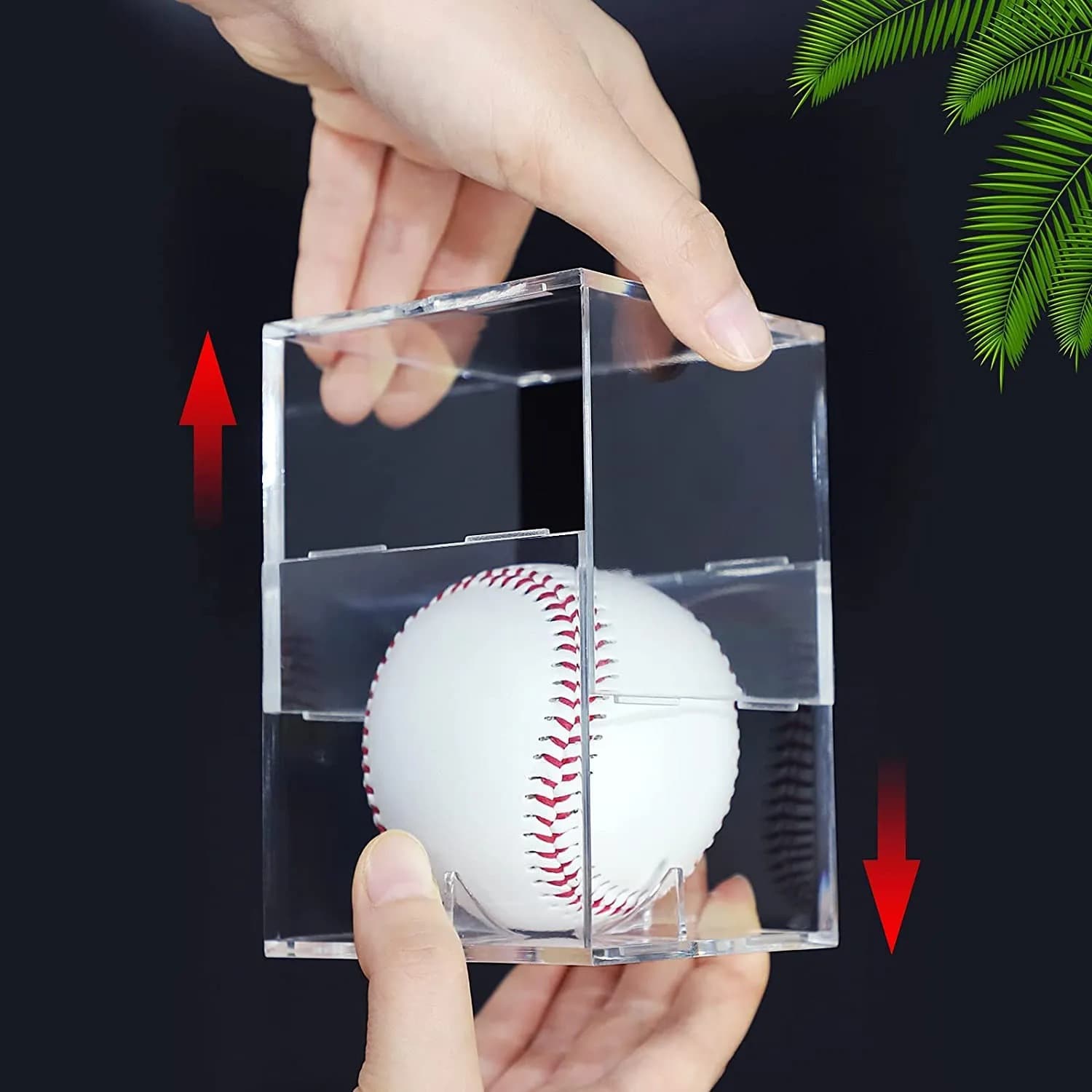 Acrylic baseball storage box, stand 4