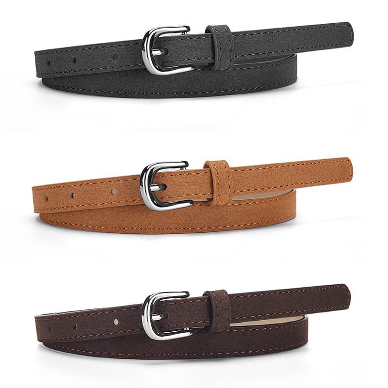 Capacious belt, suede jeans, tights, dress, simple and elegant design, (Physicals) 5