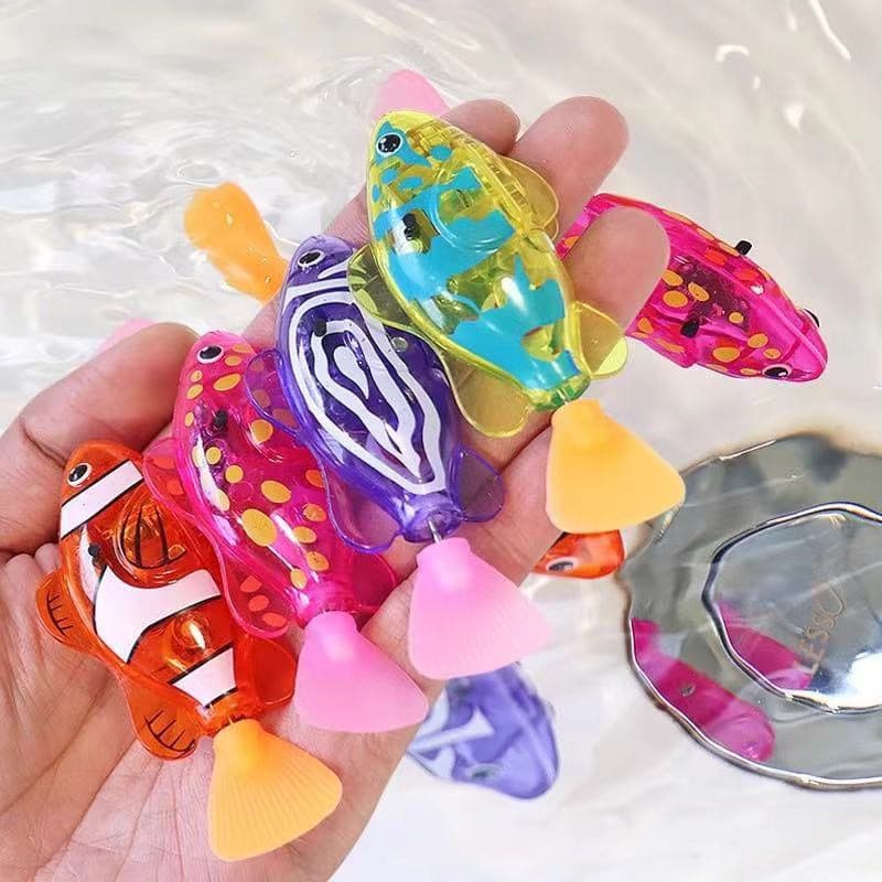 Induction glowing electric children's realistic fishes play in water for swimming, pet 3