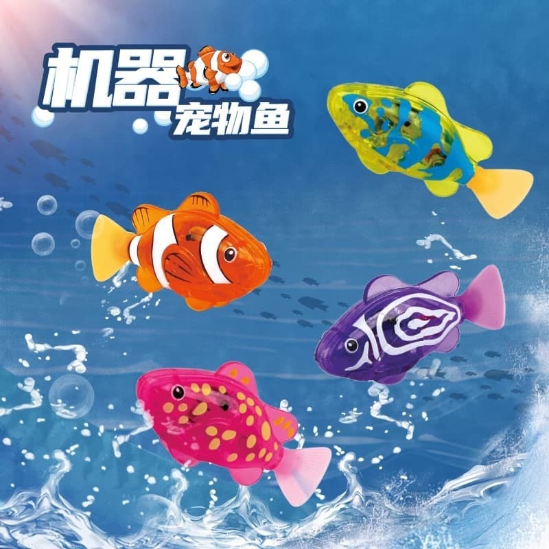 Induction glowing electric children's realistic fishes play in water for swimming, pet 1