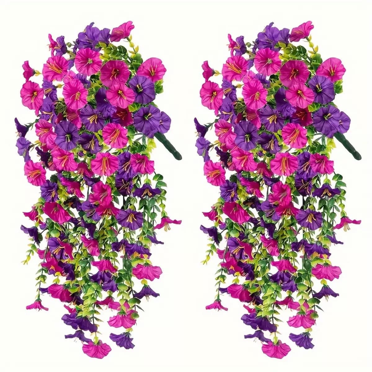 Outdoor courtyard simulation flowers Eucalyptus morning glory silk flower home wedding wedding decoration wall hanging rattan flower vine 2