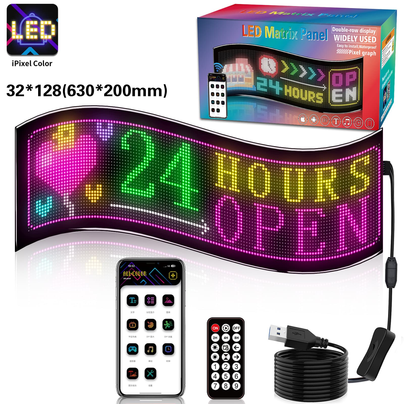 Popular Flexible LED Advertising Soft Screen APP Bluetooth Display Scroll Wording Double Row Store Signboard Display Soft Screen 2