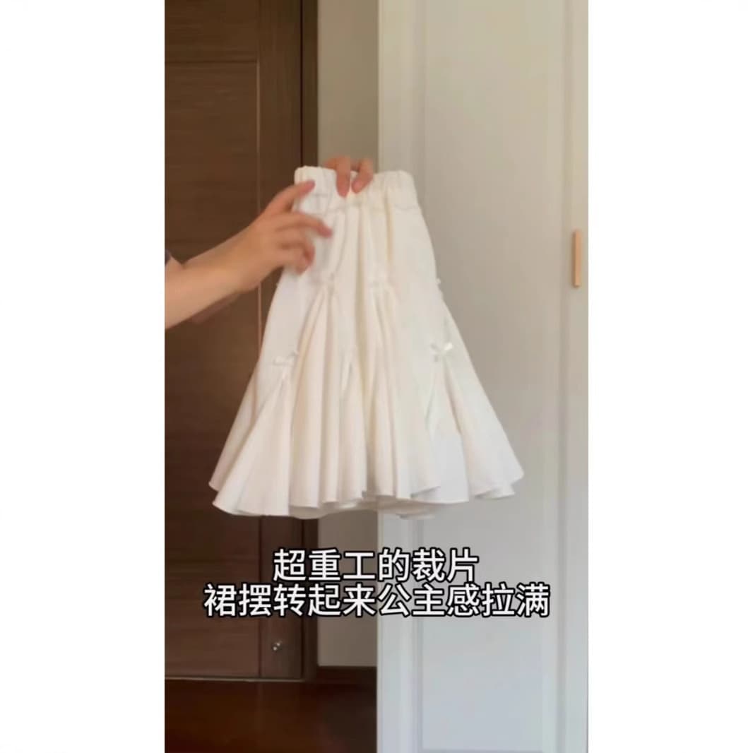 Summer skirt with bow, high waist, tutu skirt 3