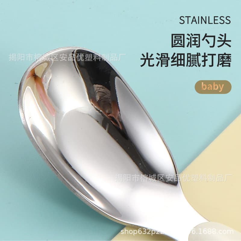 Children's handheld set stainless steel, creative highchair, tableware for feeding, with your logo imprint, Birthday gift 4
