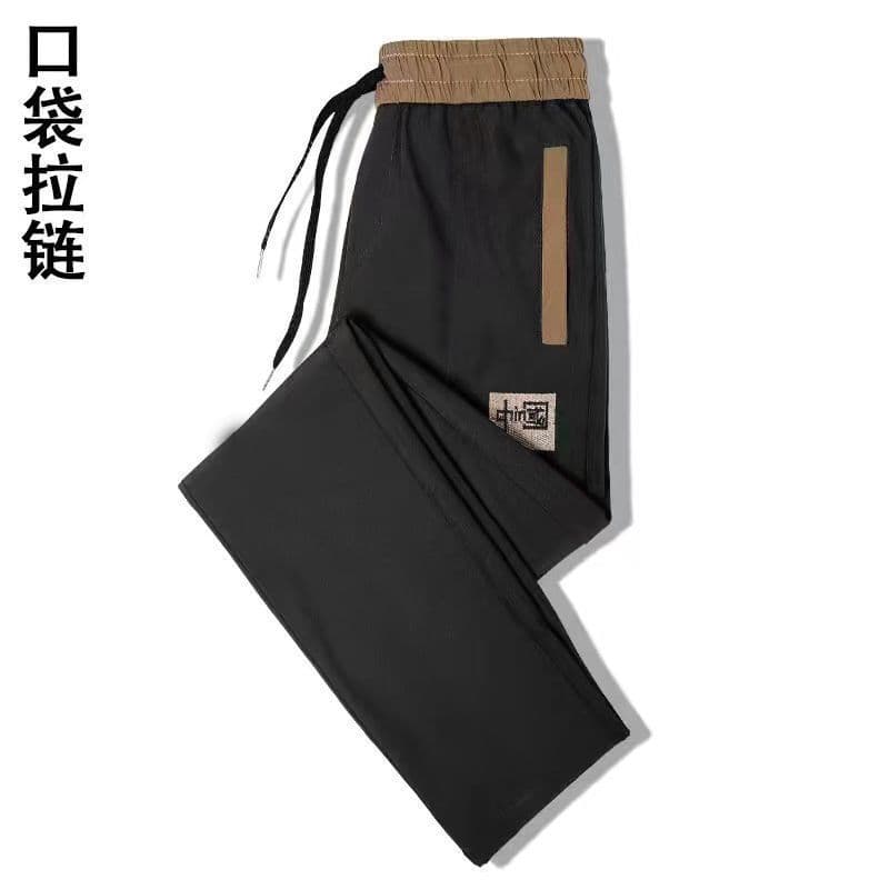 Wear-resistant summer silk thin trousers for work for leisure, loose fit 2