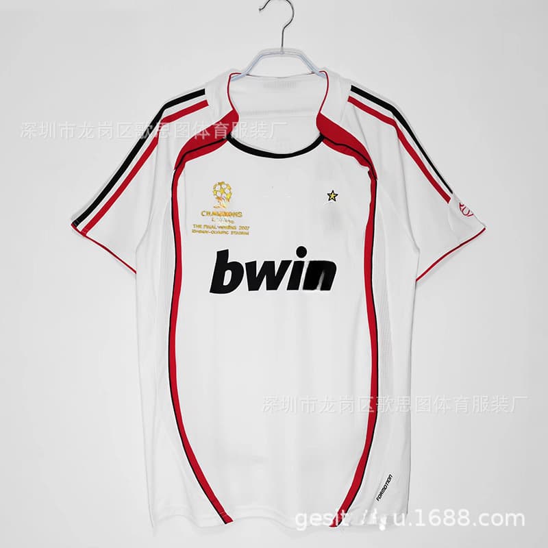 Football Services A retro version of AC Milan team jersey Football Jersey home Ronaldo card 4