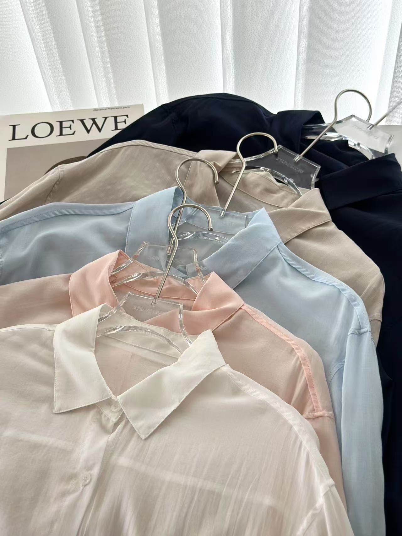 Spring summer shirt, light and thin cardigan for leisure, french style 4