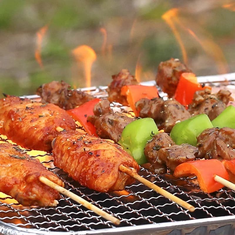Disposable barbecue stove large baked skewers grilled fish barbecue rack convenience type house barbecue outdoor charcoal furnace carbon stove 2
