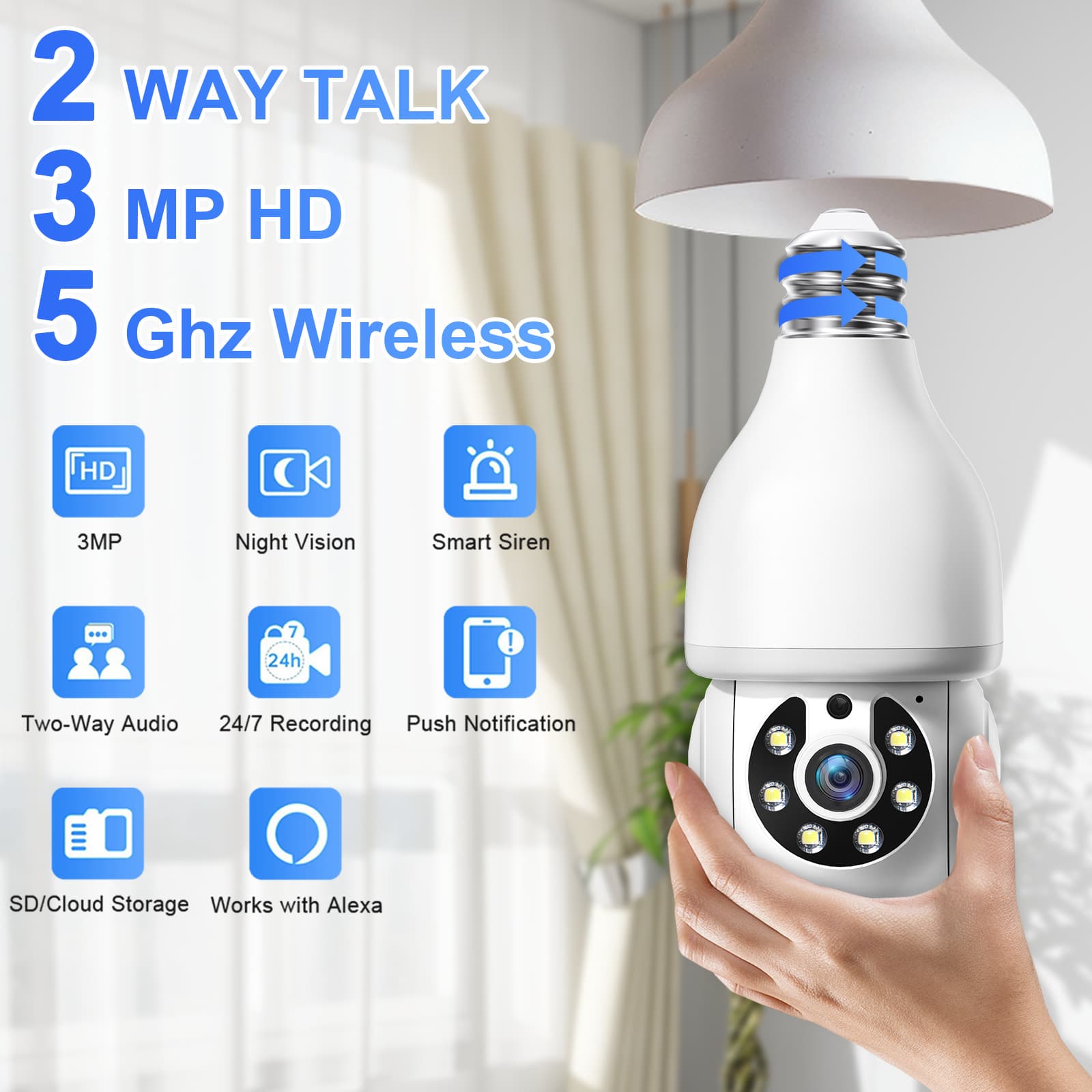 Bulb for home use, videocamera, safe monitor, CCTV camera 1