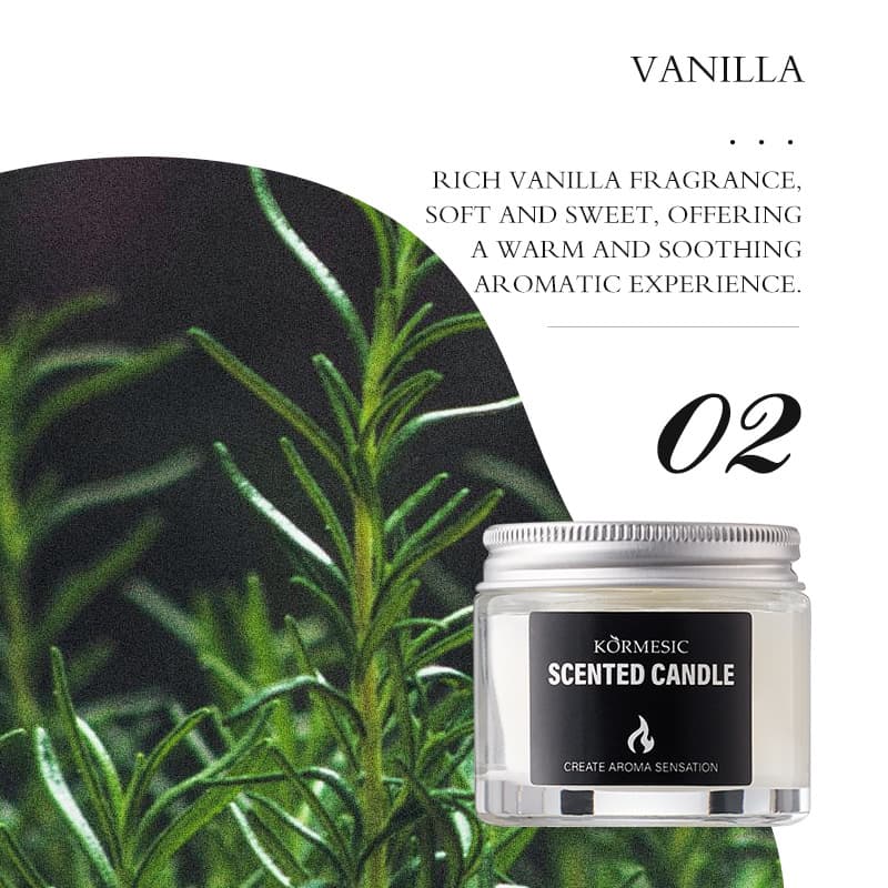 KORMESIC White peach vanilla aroma aroma aroma candles Scented candles cross-border foreign trade manufacturers wholesale 4