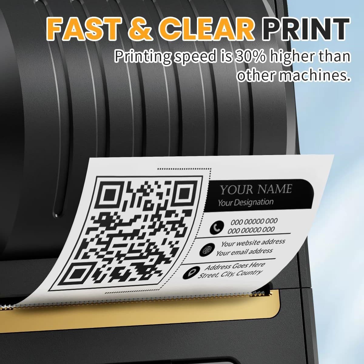 Mini printer portable thermal label printer Bluetooth inkless commercial price barcode label printer 4