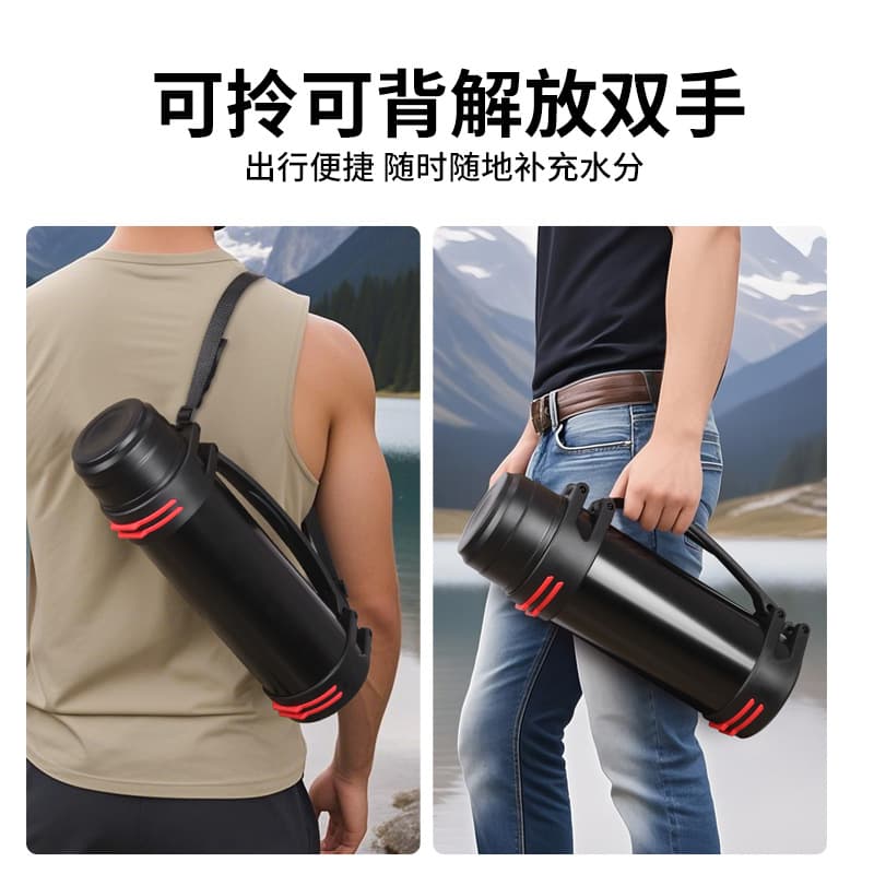 Capacious thermos stainless steel for traveling, teapot, 304 volume, Birthday gift 2