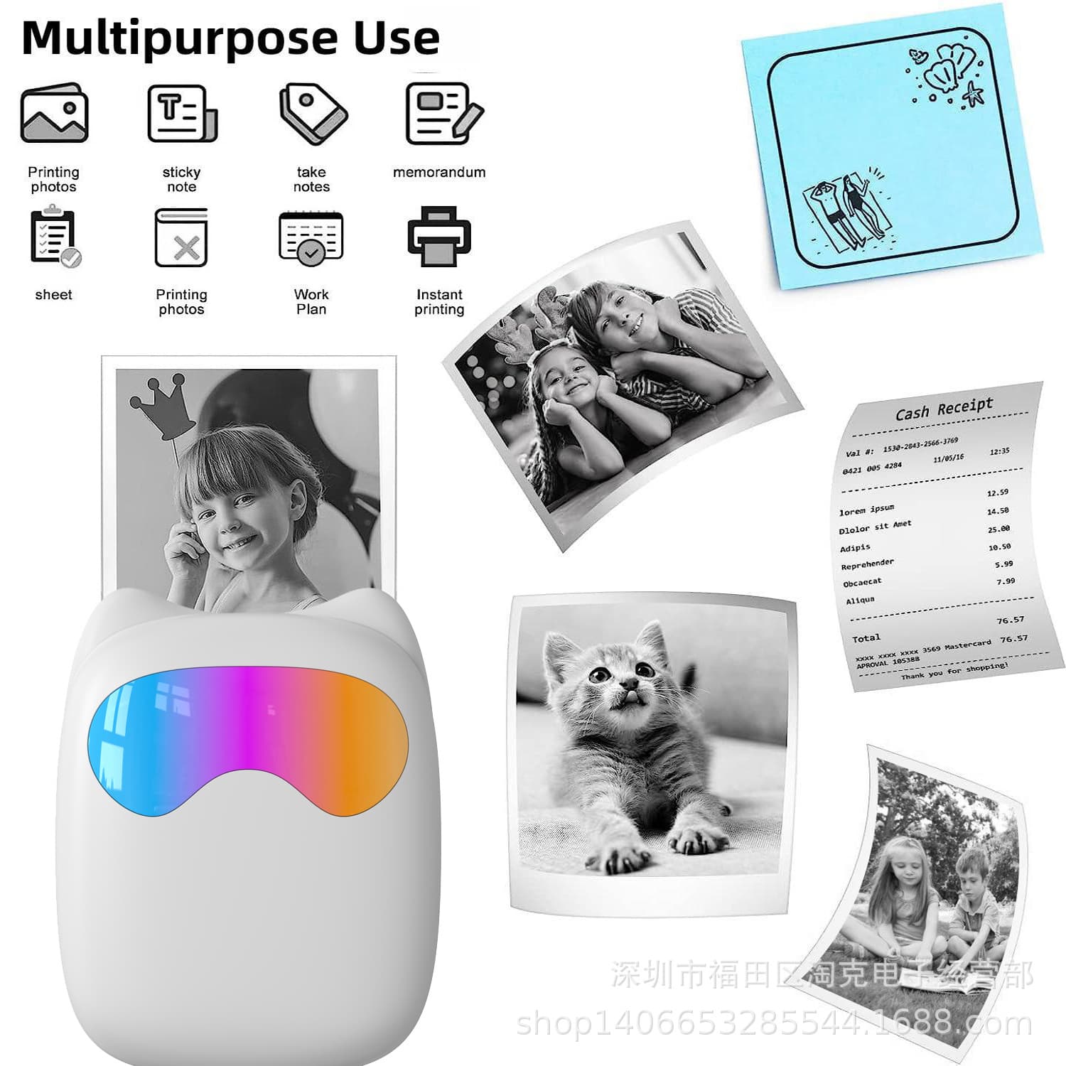 Sticker, handheld photo, wireless printer, bluetooth 2