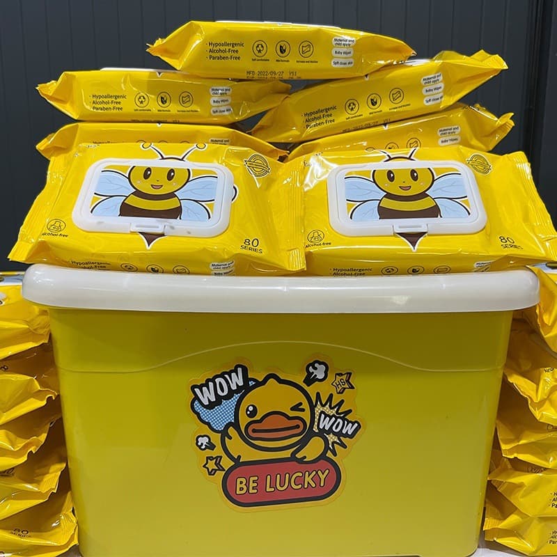 B.Duck, children's grabber, wipes, handheld storage box, storage system, bee