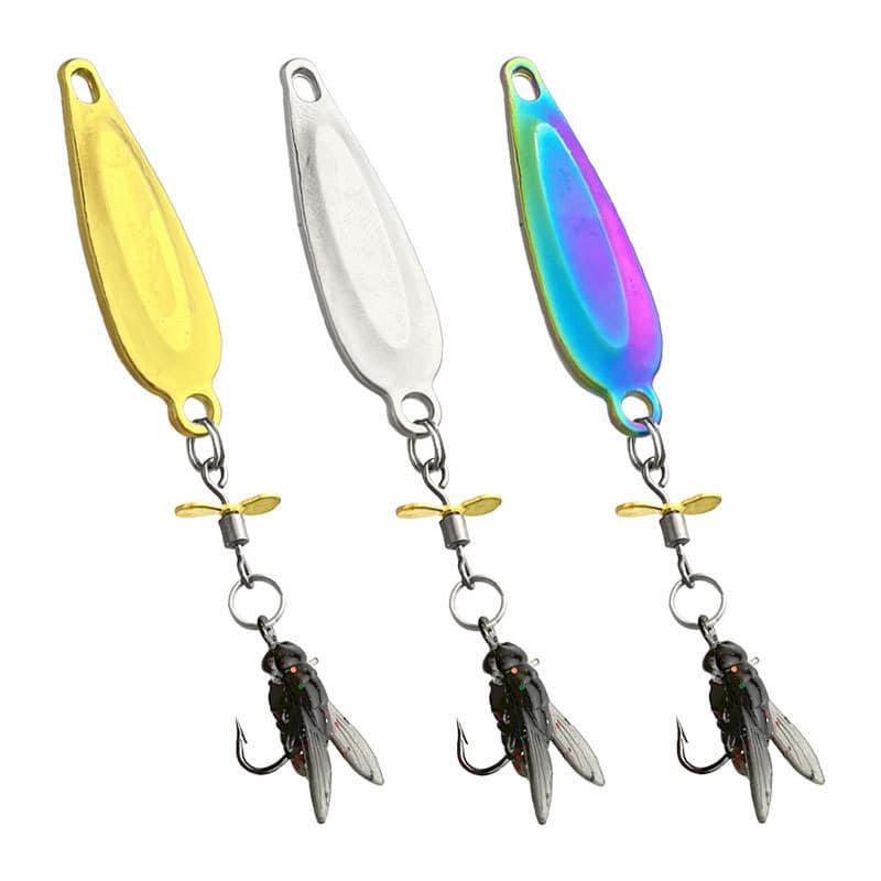 Fly bait Fly hook rotating propeller micro-purpose set fly fishing set projector bait soft bait accessories 3