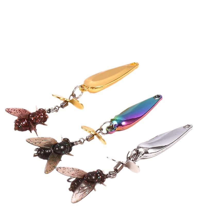 Fly bait Fly hook rotating propeller micro-purpose set fly fishing set projector bait soft bait accessories 5