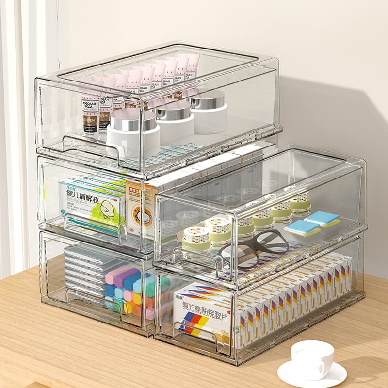 Yangyang Fish Transparent Stackable Desktop Storage Box Drawer 3