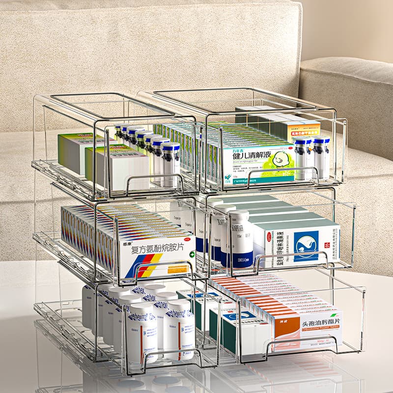 Yangyang Fish Transparent Stackable Desktop Storage Box Drawer 4