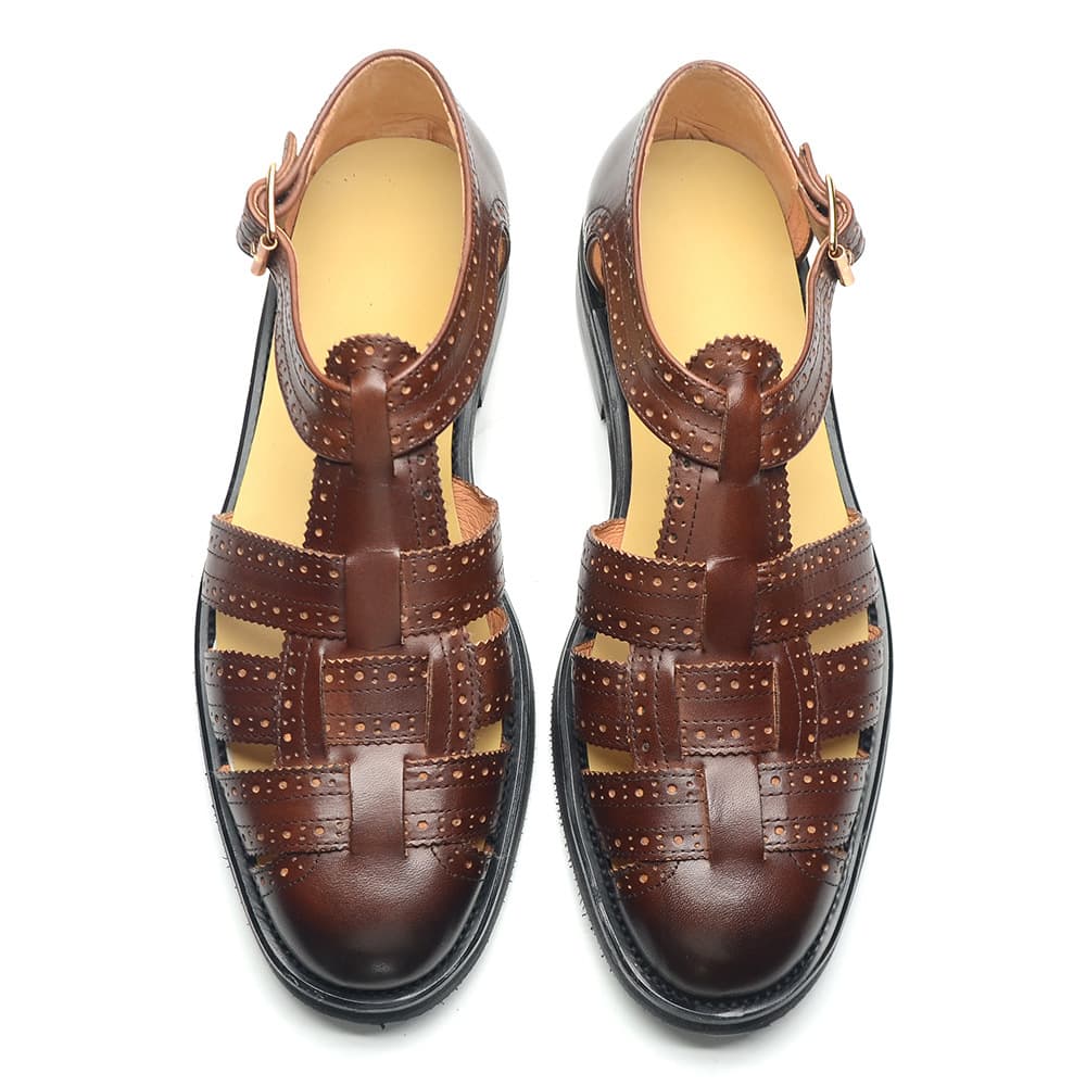 Design summer sandals, genuine leather, adjustable strap 2