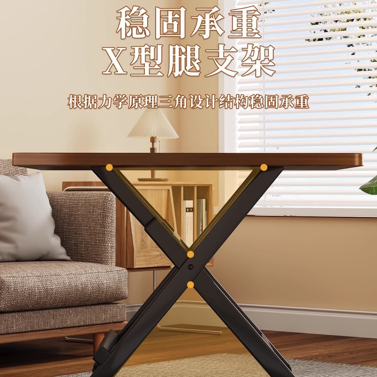 Foldable dining table for small household dining table for small rental house simple square portable stall square table 4