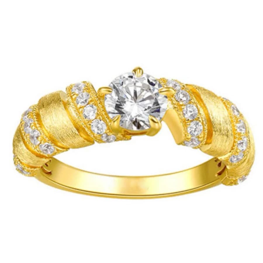 Retro matte wedding ring with pigtail, Italy, high-quality style 5