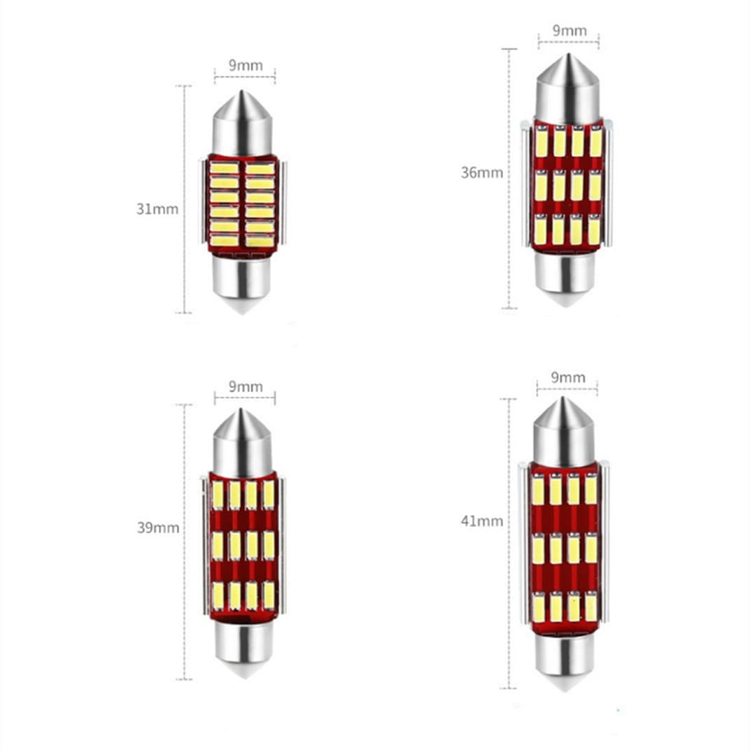 Car roof light car light led double tip light decoding canbus36MM401412SMD license plate light indoor light 3