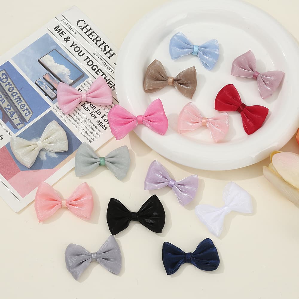 Trend accessories with bow, glossy bag, bow tie, hair accessory, DIY 1