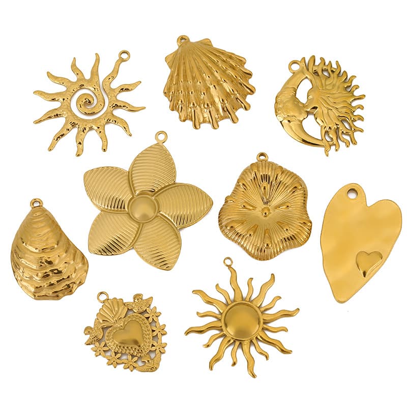 Anti mosquito coil stainless steel solar-powered, pendant, earrings, necklace, accessory, accessories, flowered, DIY 3