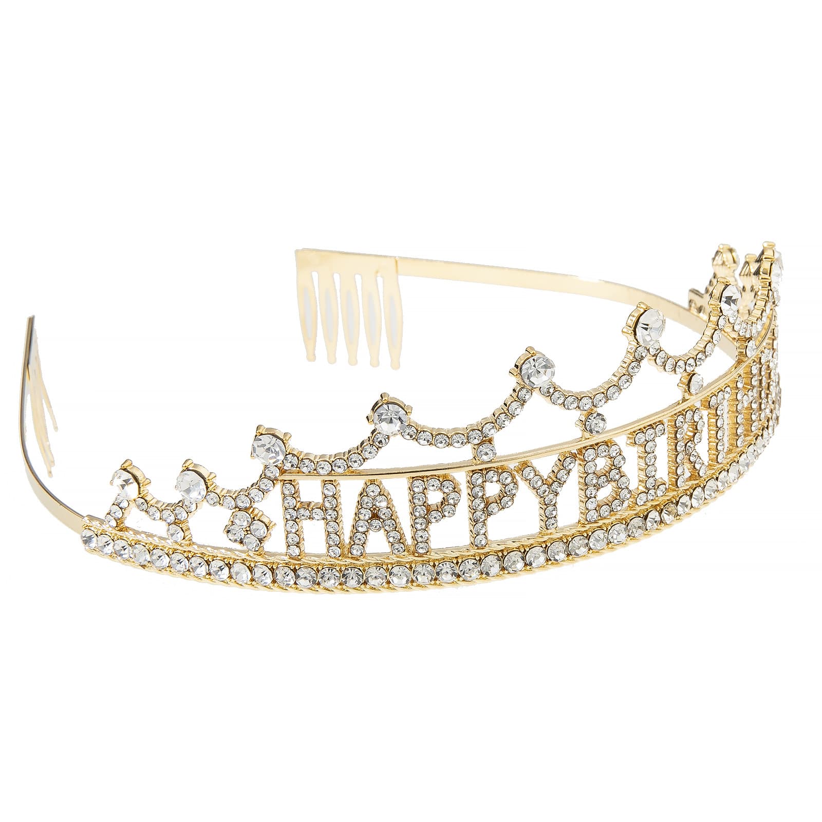 European and American cross-border letters HAPPY BRITHDAY Happy Birthday rhinestone alloy crown women's party headwear 2