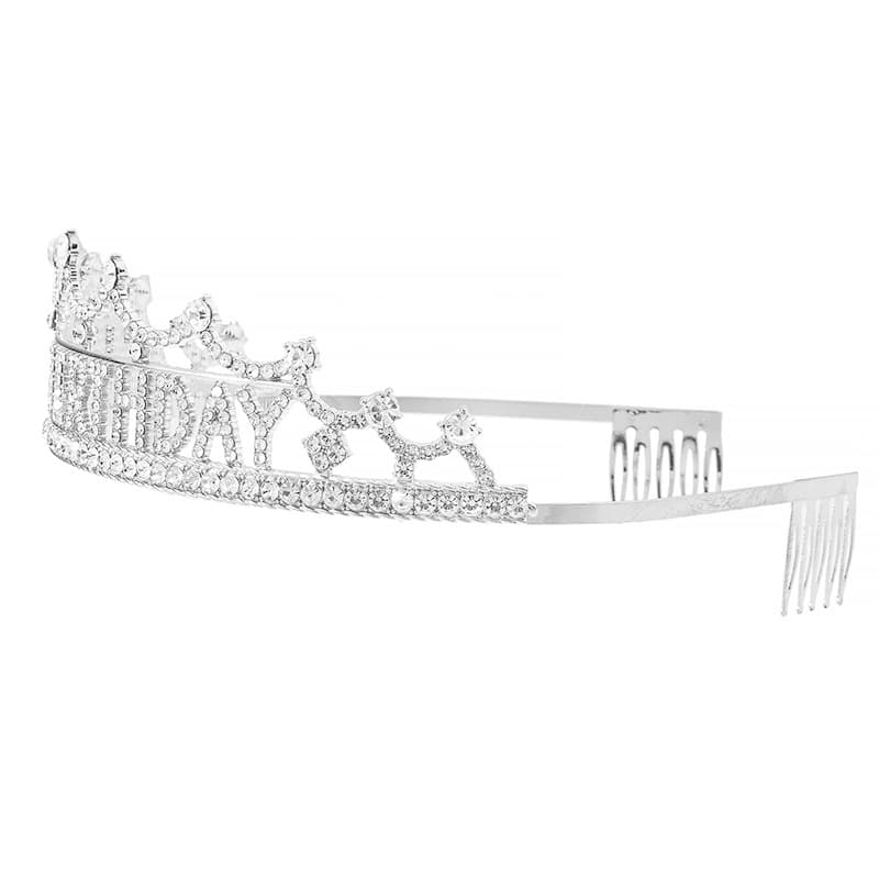 European and American cross-border letters HAPPY BRITHDAY Happy Birthday rhinestone alloy crown women's party headwear 4