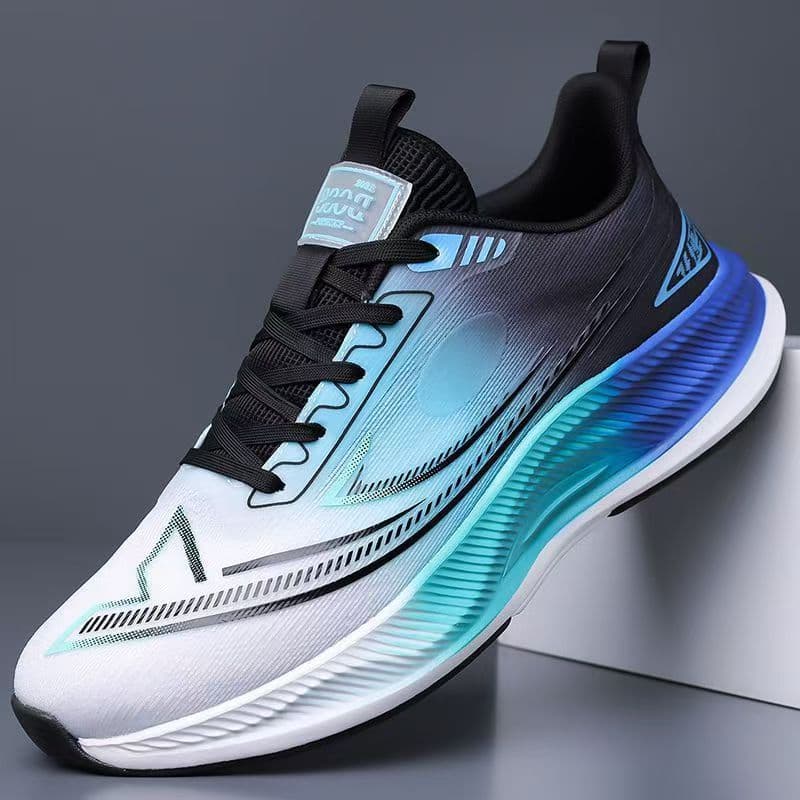 Men's shoes, summer breathable mesh sneakers, fashionable casual shoes, thick soles, lightweight non-slip sneakers, men's running shoes 2