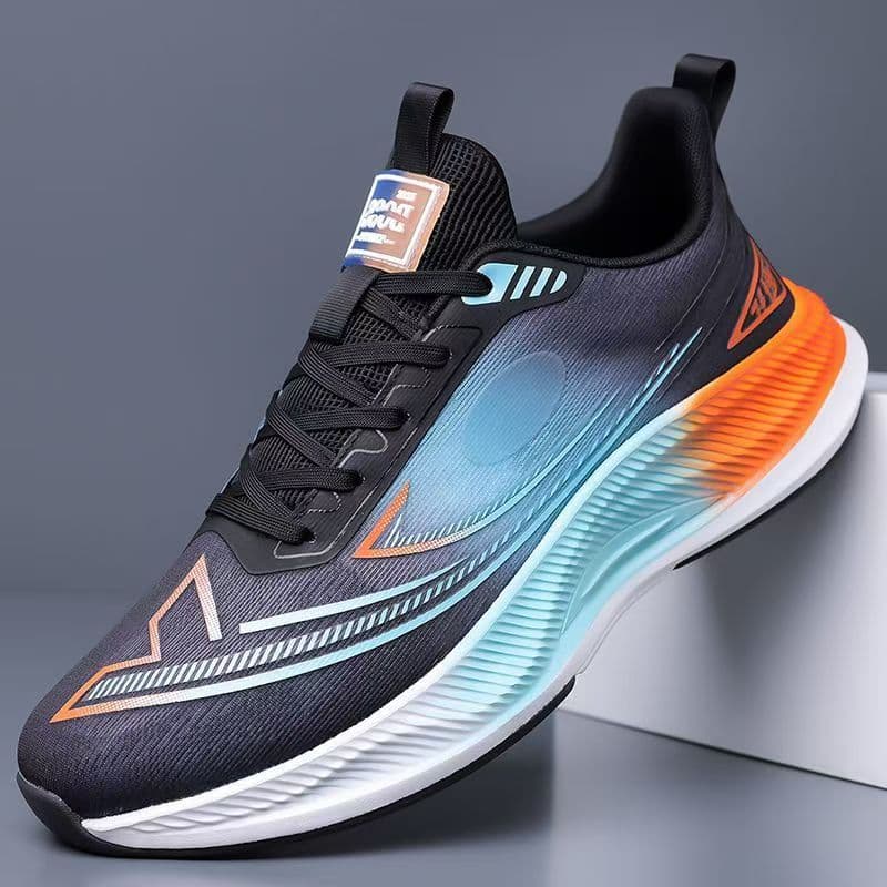 Men's shoes, summer breathable mesh sneakers, fashionable casual shoes, thick soles, lightweight non-slip sneakers, men's running shoes 1