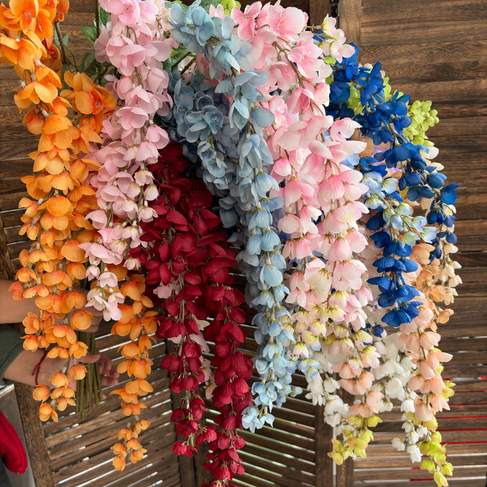 Simulated bouquet Wisteria Arbor Tofu Artificial Flowers Hanging Ceiling Wall-mounted Home Decoration Wedding Fake Bouquet 1
