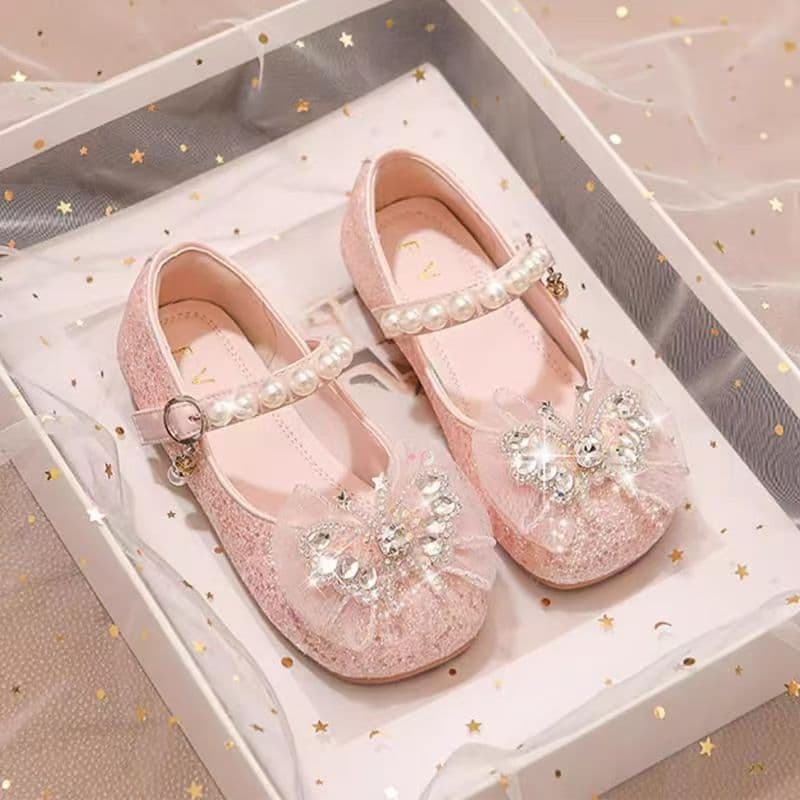 Children's autumn shiny shoes with rhinestones, princess style, Spring/Fall 2026 model 2