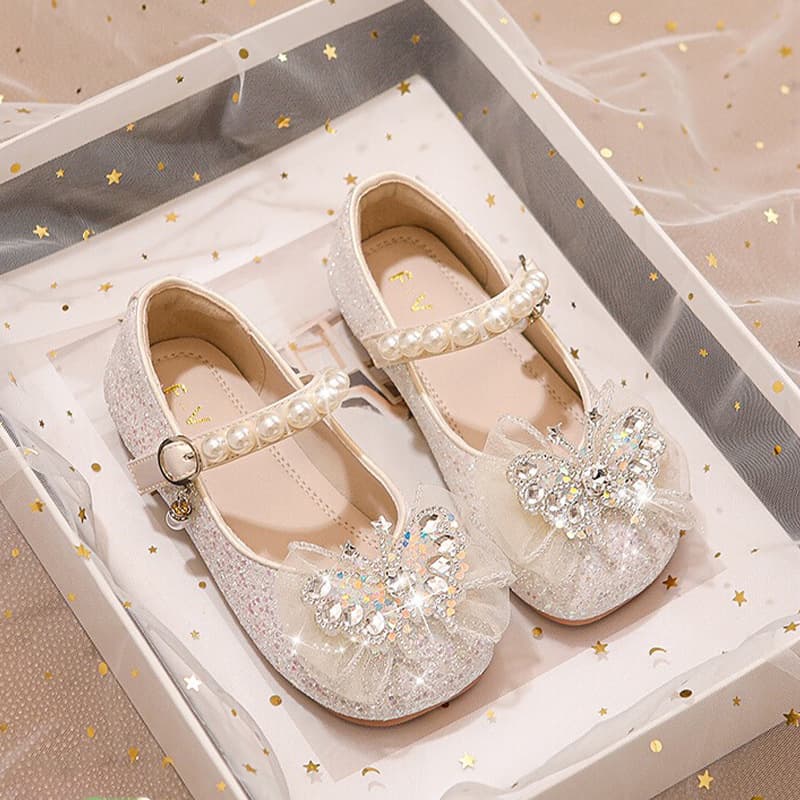 Children's autumn shiny shoes with rhinestones, princess style, Spring/Fall 2026 model 1