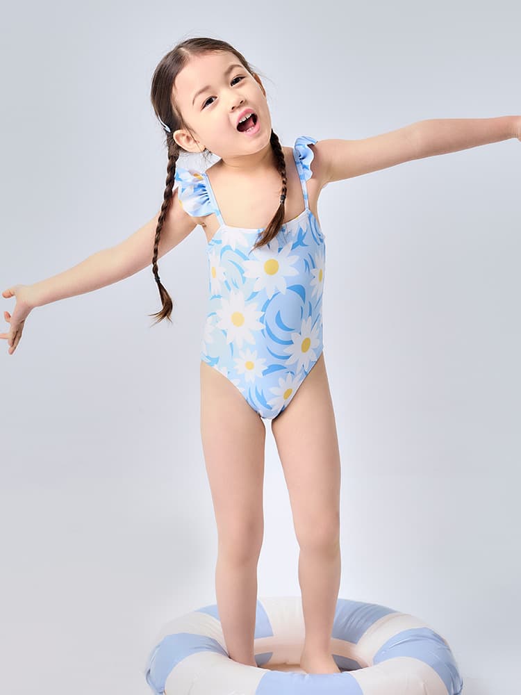 Fresh split swimwear, uniform, set, floral print 2