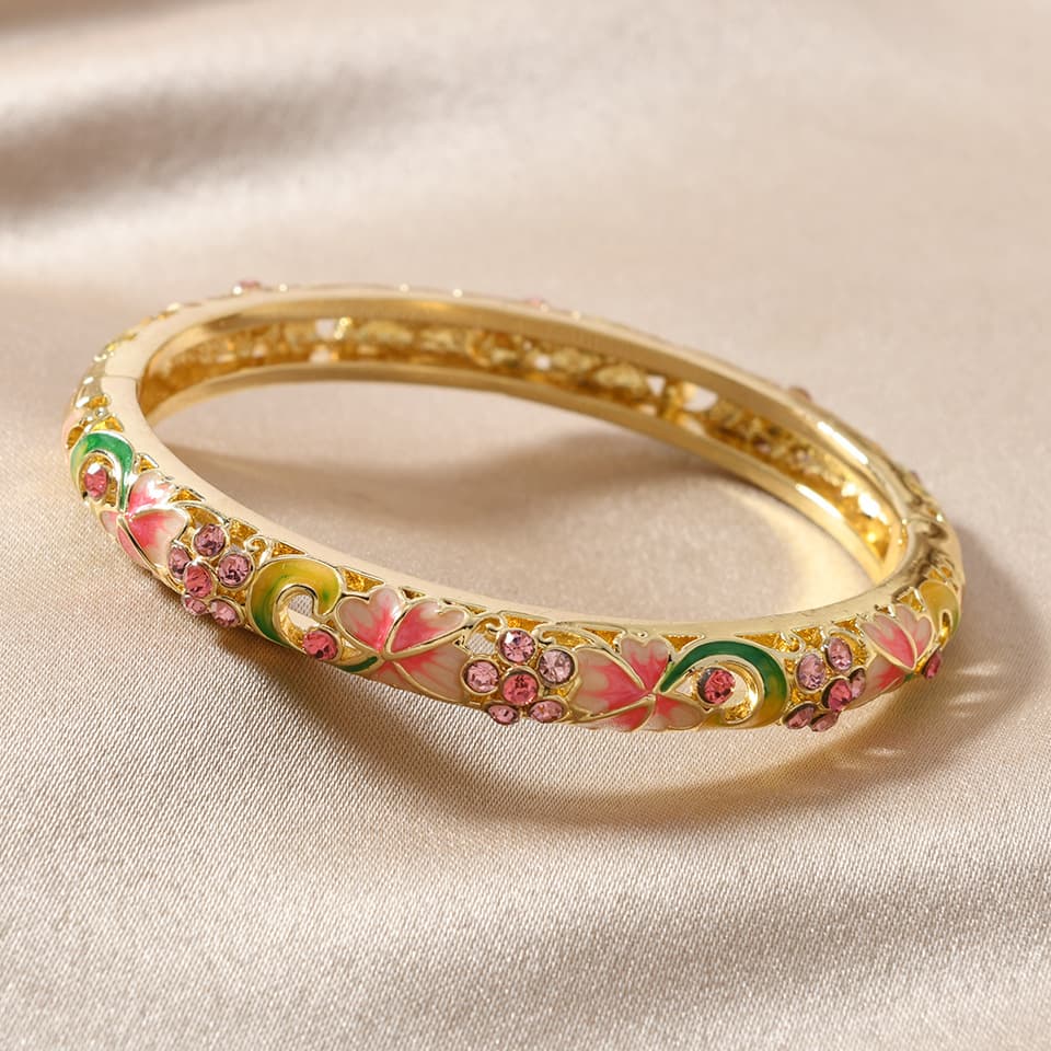 Jingtai Blue Palace Ceremony Traditional Women's Bracelet Fashion Global Plating Highlights and Drilling Festival Gifts Goods Jewelry 4